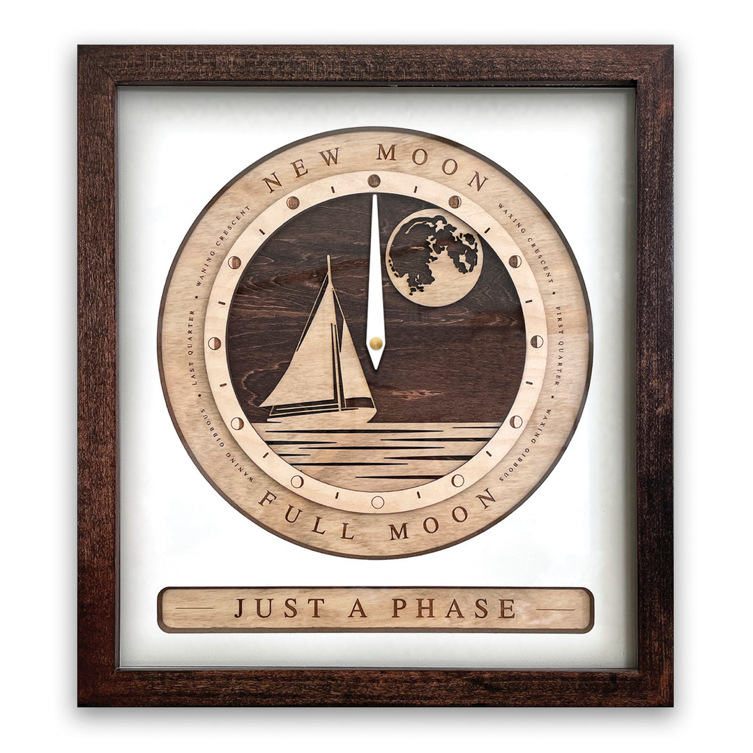 Sail Boat Moon Phase Clock