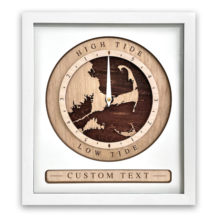 Cape Cod Tide Clock White and Red Mahogany