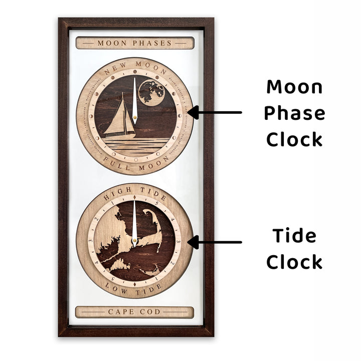 Time and Tide Clock Sail Boat and Cape Cod Design