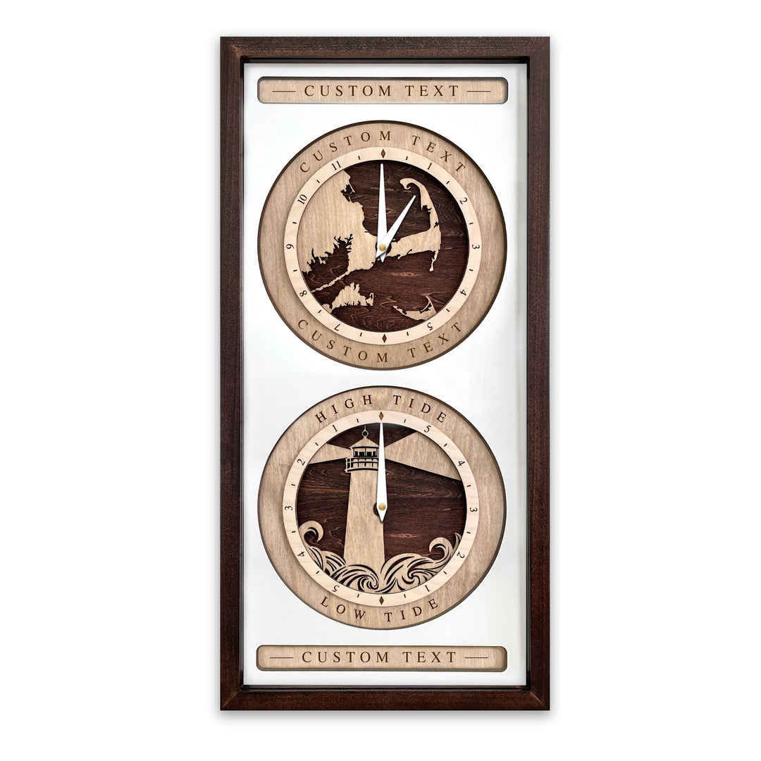 Cape Cod Time and Tide Clock Red Mahogany