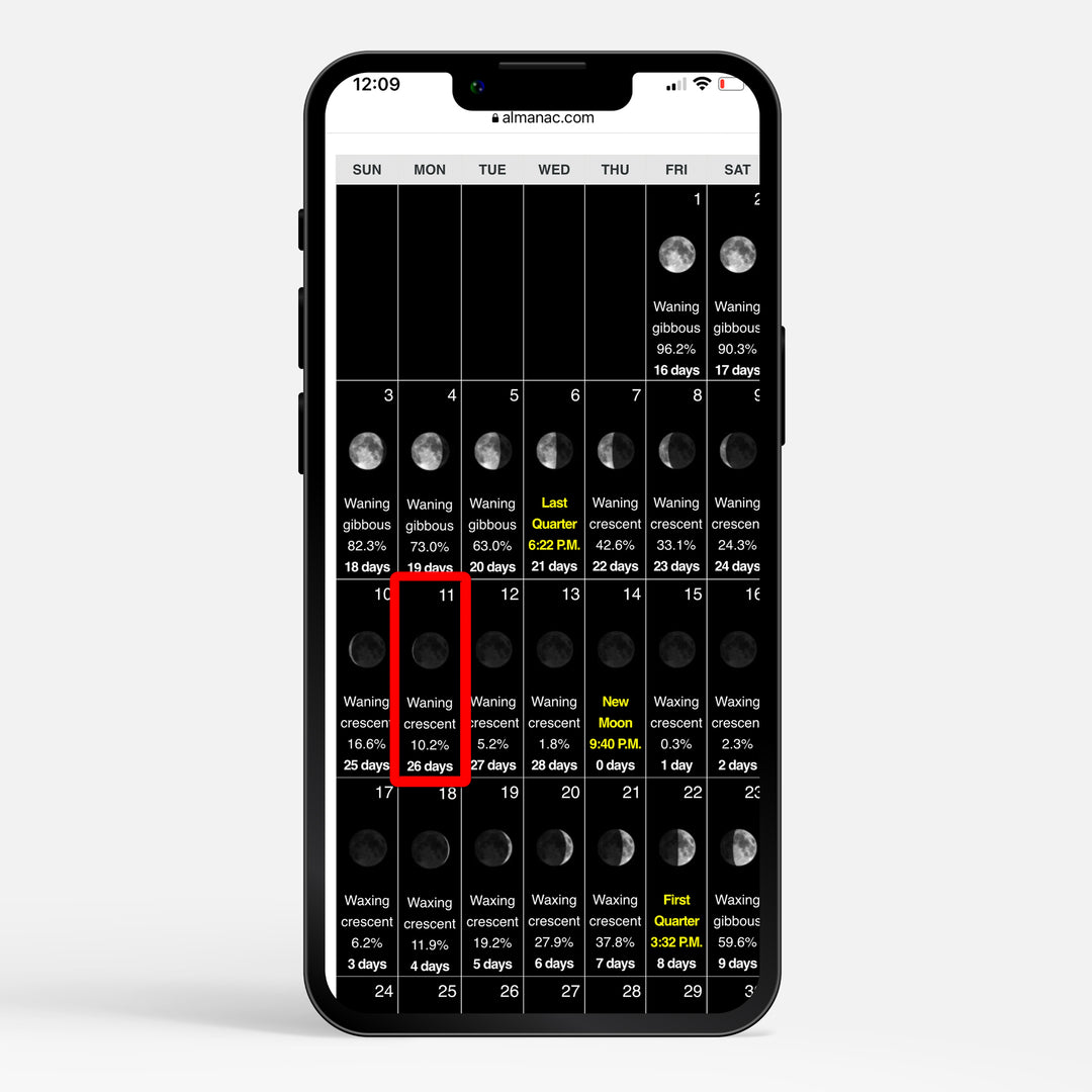 How to Set Moon Phase Clock